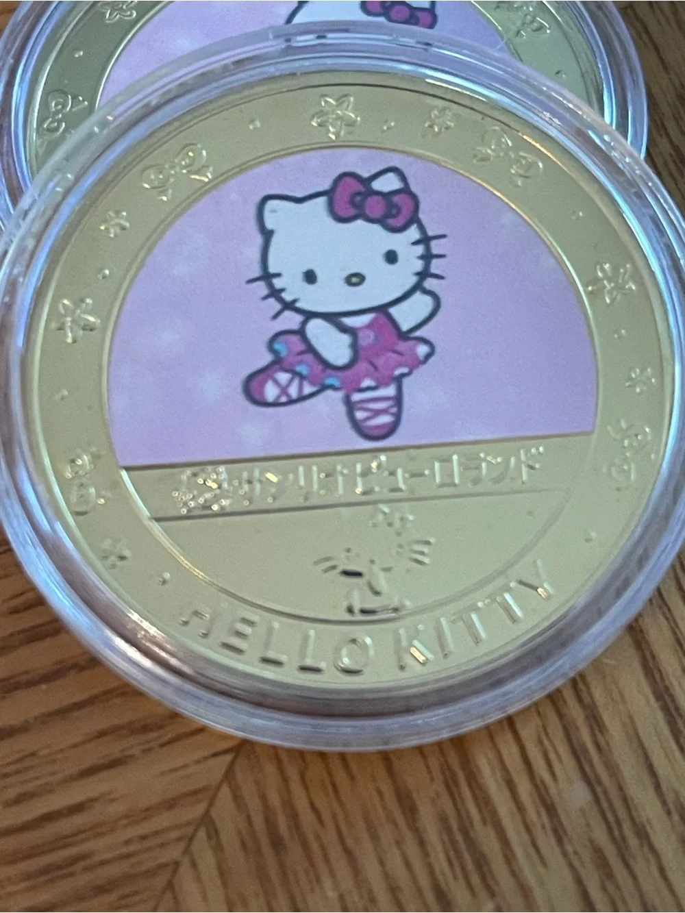 2024 Hello Kitty 50th Anniversary Ballerina, gold color collectible coin-New